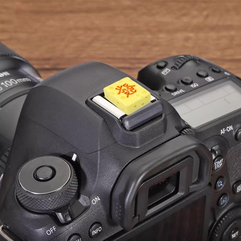 MENGSOOD Camera Hot Shoe Cover, Cute Hot Shoe Cap, Hot Shoe Protector Compatible with Sony Fujifilm Fuji Canon Nikon Pentax Leical Panasonic (2pcs Mahjong) - Image 3